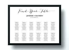 wedding seating chart poster templates