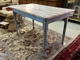 Turquoise Blue And White Shabby Chic Farm Table 48 Wide X 28 Deep X 30 High 395 Country Garden Antiq White Shabby Chic Rustic Dining Table Dining Table
