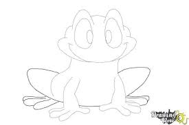 How To Draw A Frog Step By Step Drawingnow Frog Drawing Drawings Easy Drawings For Kids