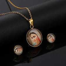 Gold Virgin Mary Necklace
