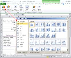 excel 2010 change chart type