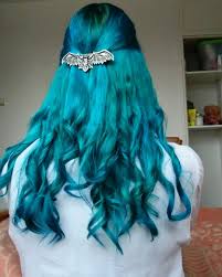 Manic Panic Voodoo Blue Mixed With Bad Boy Blue And Atomic Turqoise Long Hair Styles Bad Boys Blue Color Me Beautiful