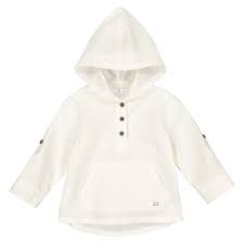 Linen Mix Hooded Shirt 3 Months 3 Years Ecru La Redoute Collections La Redoute