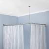 Shower curtain rods come in two mounting types: 1