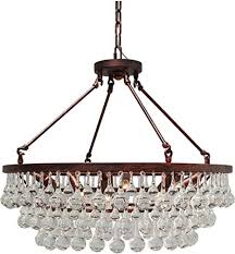 Maximum hanging length (in.) 17.32. Lightupmyhome Celeste Glass Drop Crystal Chandelier Oil Rubbed Bronze Small Hanging Or Flush Mount Amazon Com