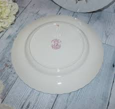 EB Foley Bone China Silver Fern Platinum Trim and Laurel Made in England 4  Lunch Plates