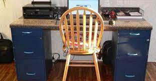 You want to pick out wood that will line up as best as possible. Diy Filing Desk Hometalk