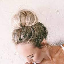 Messy Bun Top Knot Tutorial Top Knot Hairstyles Hair Knot Tutorial Top Knot Tutorial