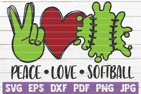 Free Free 107 Peace Love Softball Svg SVG PNG EPS DXF File