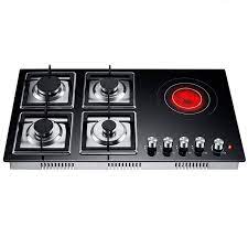 We are interested in converting from electric to a gas stove. China Kitchen Gas Stove Gas Electric Combination 5 Burners 4 Gas 1 Ceramic Electric Stoves Buy Built In Ceramic Glass Gas Hob With Multiple Elelctric Cooktops Kitchen Home Appliance Multiple Cooktops 5 Burner Gas