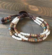 Jewerly Necklace Inspiration Seed Beads 36 Ideas For 2019 In 2020 Beaded Leather Bracelet Beaded Bracelets Beaded Wrap Bracelets