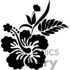 Black And White Hawaiian Shirt Clipart Black And White Hawaiian Hibiscus Flower Clipart Royalty Free Clipart 380150 Hawaiian Flower Drawing Hawaiian Flowers Flower Clipart