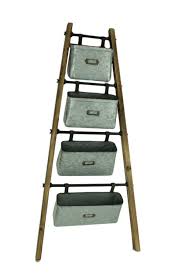 Rustic Wood And Galvanized Zinc Finish Metal 4 Basket Leaning Ladder Shelf Walmart Com Walmart Com We've plumped for a soft and discreet makeover, and the overall finish is more rounded along the edges so it's easier on the eye.
