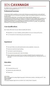 Writing a cv can be stressful, especially if you're starting from scratch. Cv Example For Graduate Students Myperfectcv