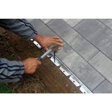 Proflex 48 Ft Commercial Grade Aluminum Paver Edging Kit 1856 48c The Home Depot Paver Edging Driveway Edging Driveway Design