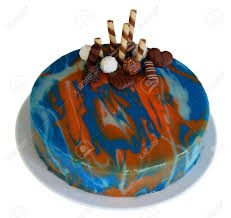 Maybe you would like to learn more about one of these? Mirror Glaze Cake With Swirls Of Blue Red And White Stock Photo Picture And Royalty Free Image Image 89451178