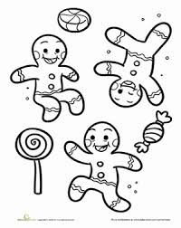 Free coloring sheets to print and download. Gingerbread Men Worksheet Education Com