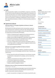 Fill, sign and send anytime, anywhere, from any device europass cv template word 2020. Curriculum Para Enfermera 18 Plantillas Crea Tu Cv Gratis