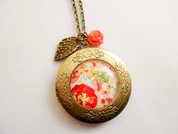 Collier Porte Photo Collier Fleur Collier Fleur Rose Collier Feuille Pendentif Fleur Bijou Fleur Bijou Collier Pendant Necklace Pendant Necklace