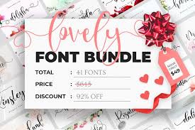 You are only a step away from downloading your font. Lovely Font Bundle 428672 Script Font Bundles
