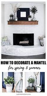 Modern Farmhouse Summer Mantel Decorating Ideas Farmhouse Mantle Decor Fireplace Mantle Decor Warm Home Decor