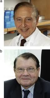 Virólogo francés y galardonado con el premio nobel. Luc Montagnier And Robert Gallo Freepix