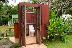 Below you'll find some examples of awesome outdoor bathroom designs that will inspire you, enjoy and tell which one you like most of all. Outdoor Bathroom Ideas For The Patio And Pool
