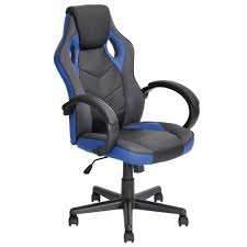 Racing Style Leather Gaming Chair Ergonomic Swivel Computer Office Gaming Chair Blue Office Chairs Best Buy Can Sillas De Oficina Muebles De Oficina Sillas