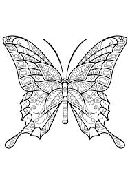 This beautiful free printable coloring page features a variety of flowers and cute critters among them. Butterfly With Beautiful Patterns 6 Butterfly Coloring Page Insect Coloring Pages Butterfly Printable