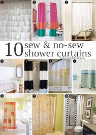 10 Diy Shower Curtains Sew And No Sew Andrea S Notebook Diy Shower Curtain Diy Shower Diy Bathroom Decor