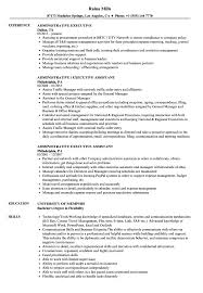 administrative executive resume samples