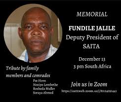 Tribute to an unforgettable comrade, Fundile Jalile