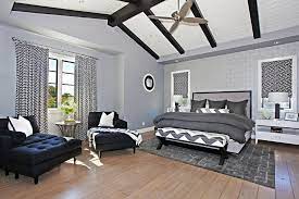Navy And White Curtains Bedroom Contemporary With Bedroom Seating Black And Jpg 990 660