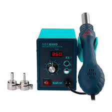 It gives the user full control over the entire station with its sensor switch which has been built into the handle. China Bakon 500 Degree 858d Hot Air Gun Rework Station China Soldering Station Hot Air Gun Bga Rework Soldering Station
