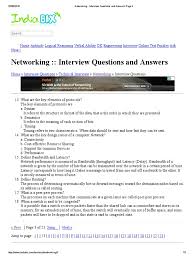 Terima panggilan interview dari salah satu pagi ini gue dapet kesempatan buat interview di pt. Networking Interview Questions And Answers Page 3 Pdf Pdf Routing Computer Network