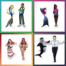 Shark tale characters as humans