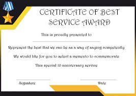 Receiving a certificate of service is a great accomplishment for any employee as a token of their hard work and commitment towards their responsibility in their role of employment. 10 10 Years Award Certificate Template Ideas Award Certificate Awards Certificates Template Certificate Templates