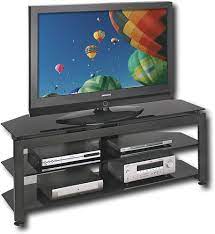 The bush furniture midnight mist media stand offers an attractive open architecture design with black, metal and tinted glass accents. Best Buy Bush Tv Stand For Flat Panel Tvs Up To 62 Vs74962