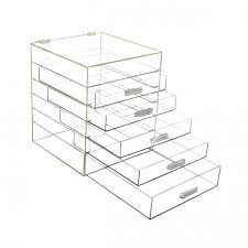 6 drawer clear arylic makeup organiser