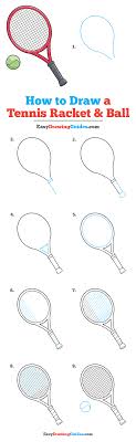 Thanks for watching, like, comment, share, and subscribe!how to draw tennis ball step by step#tennis #ball #sportsdrawing. How To Draw A Tennis Racket And Ball Really Easy Drawing Tutorial
