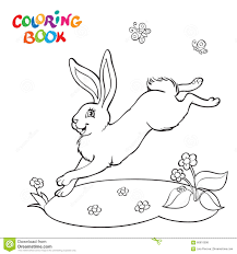 Livre De Coloriage Avec Le Lapin La Fleur Et Le Papillon Illustration De Vecteur Illustration Du Lievres Isolement 66910598