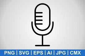 Download Vector Microphone Icon Graphic By Iyikon Creative Fabrica PSD Mockup Templates