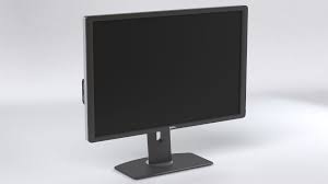 Dell U2412m 3ds Max Dell U2412m Screen Vray Obj Fbx Computer Monitor Modeling 3ds Max 2014 Rendering V Ray 2 3 Polynons Computer Monitor Monitor Computer