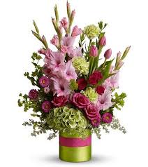 Glad All Over By Teleflora By Tall Tree Floral Designs Flower Delivery Gladiolus Arrangements Flower Arrangements