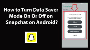 Now tap on 'data saver'. How To Turn Data Saver Mode On Or Off On Snapchat On Android Youtube