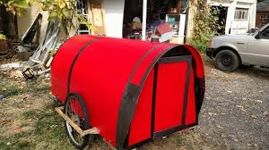 Diy Bicycle Camper Caravan Tiny Home In Progress Bicycle Trailer Small Camping Trailer Bike Camping