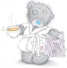 ochtendjas koffie en krantje tatty teddy dessin ours peluche nounours coloriage ariel