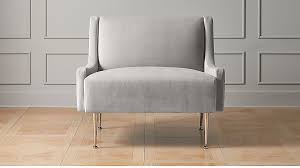 Regent Sharkskin Grey Velvet Wingback Chair With Chrome Legs Velvet Wingback Chair Chair Modern Accent Chair