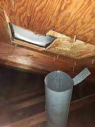 Goose neck vent in black can be used to cover exhaust pipes extending through your roof or for attic ventilation. How Can I Repair Kitchen Exhaust Duct That S Routed Into The Attic