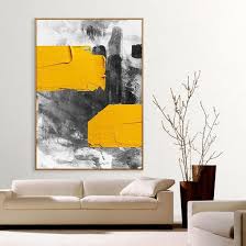 Yellow And Black Abstract Art Graffiti Oil Wall Art Canvas Painting Wall Art Canvas Painting Minimalist Wall Art Painting